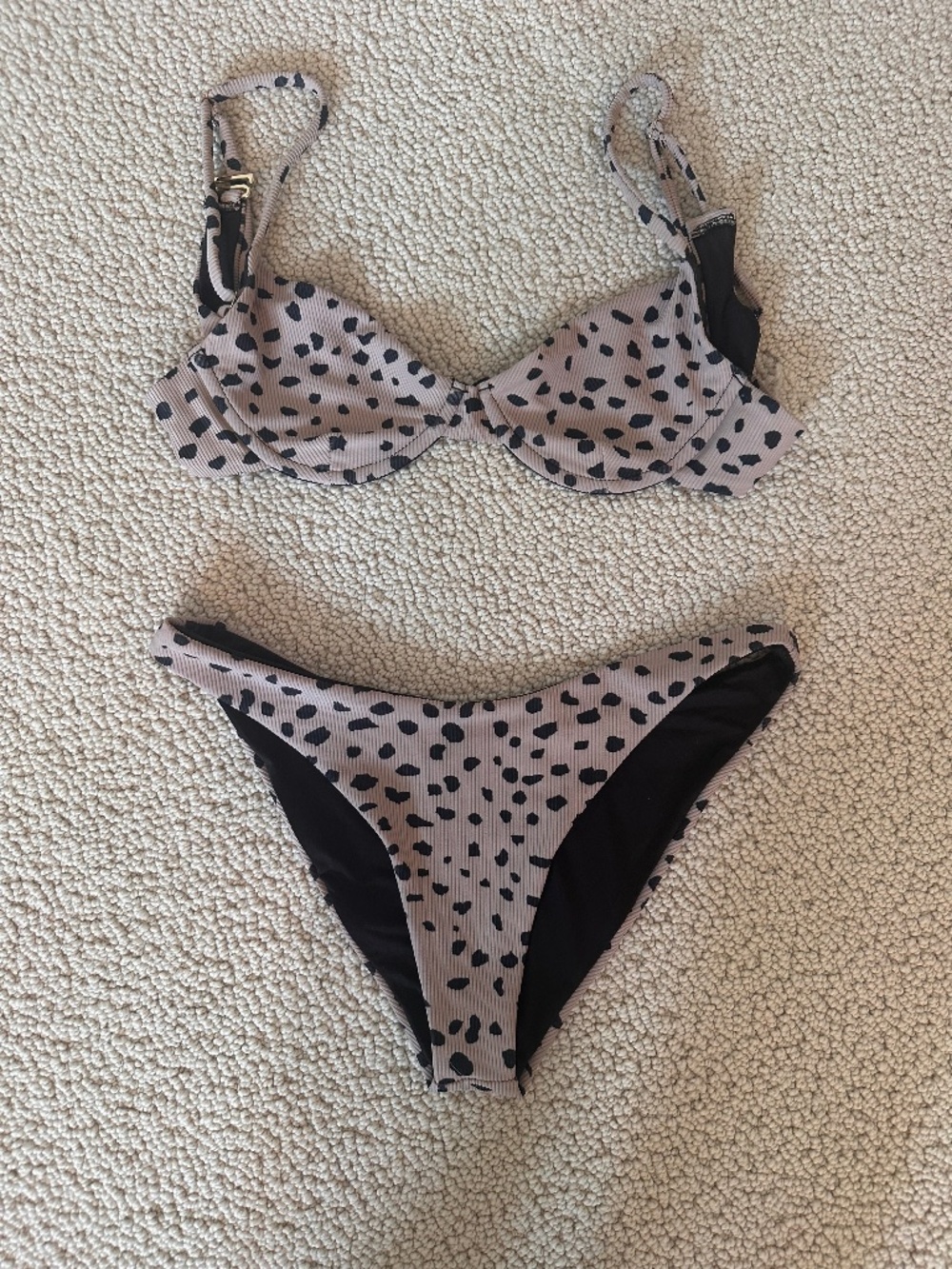 Beach Riot Black and White Patterned Bikini